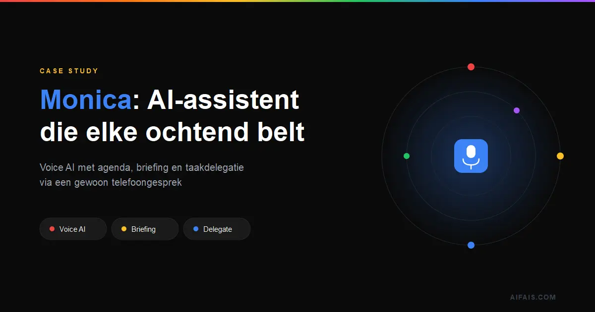 Monica: De AI-assistent die elke ochtend belt met je dagagenda en afspraken regelt via stem