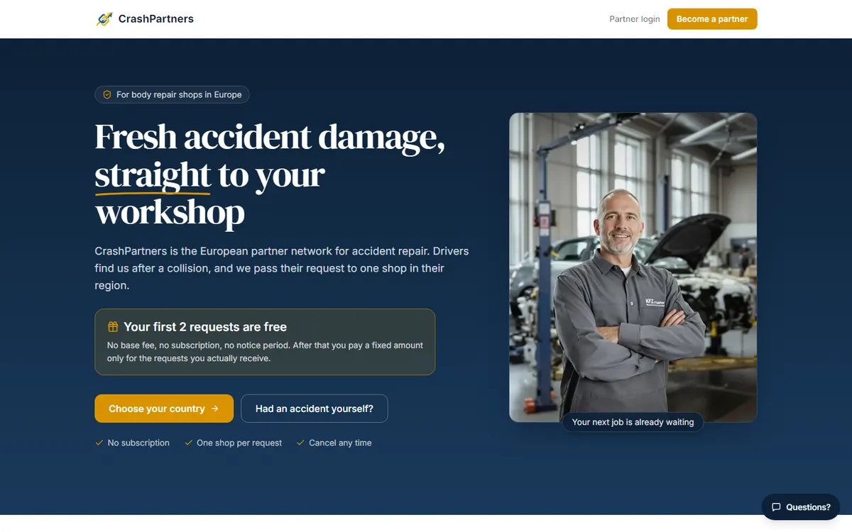 CrashPartners: Europees herstelnetwerk